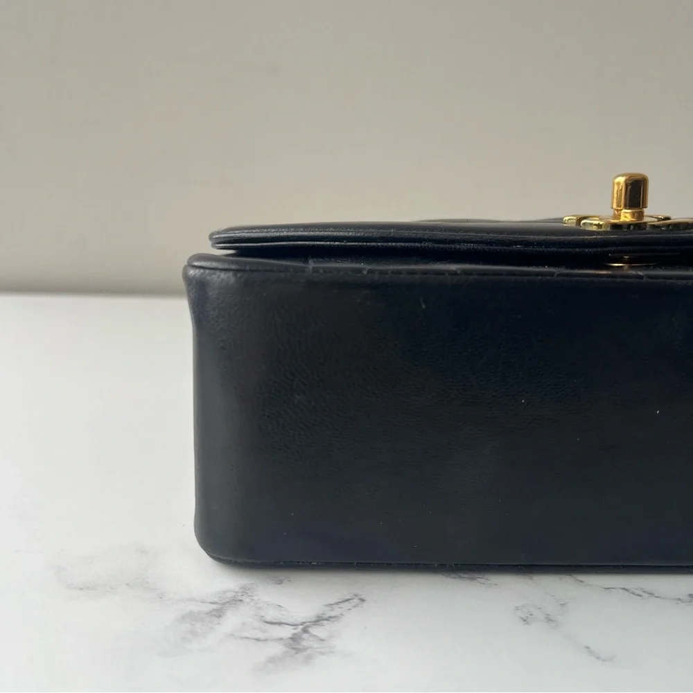 Chanel Black Quilted Shoulder Bag with Gold Accents - Picture 6 of 10